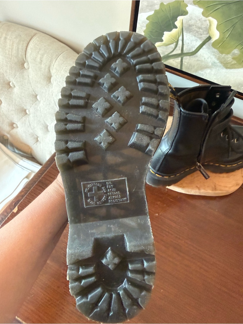 Dr. Martens 1460 Womens Zip Black double buckle Buckle Boot - Picture 10 of 16